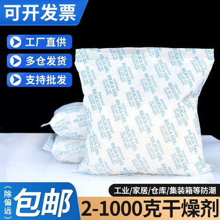 干燥剂大包工业用仓库货柜除湿防潮剂250克100g吸湿集装箱防霉包