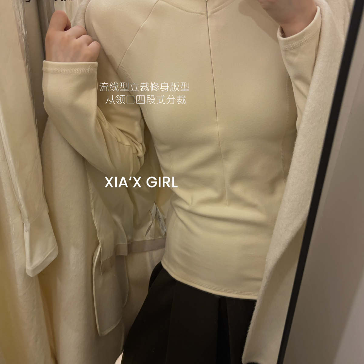 XIA夏夏-链卫衣德绒长袖T恤女秋冬磨毛内搭半高领打底衫FC2686-D