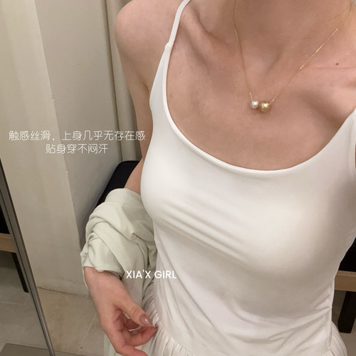XIA夏夏-底液隐形无痕吊带背心女内搭打底衫美背美背内衣HSM89236