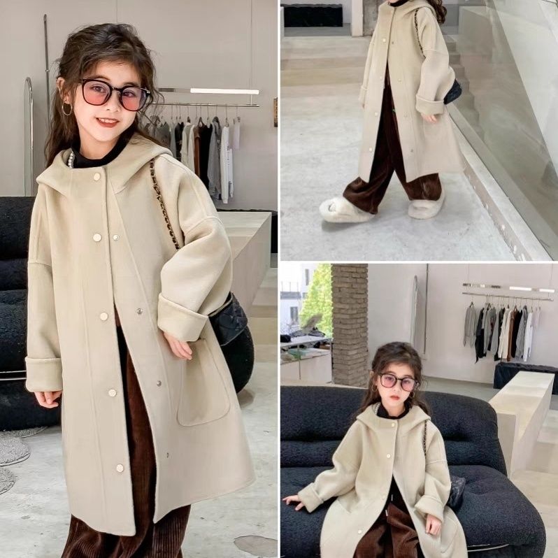 儿童冬季双面呢大衣韩版