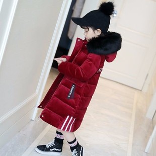 冬装女童棉衣2025新款韩版加厚金丝绒棉袄中长款小中大童羽绒棉服