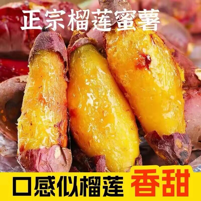 正宗真榴莲蜜薯黄心红薯新鲜玛莎莉黄金番薯现挖地瓜蔬菜包邮