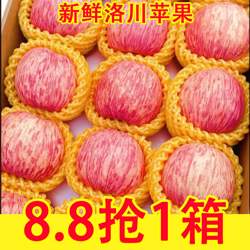 陕西洛川苹果水果新鲜9斤当季红富士一级脆甜冰糖心整箱,水产肉类/新鲜蔬果/熟食,苹果,淘宝优惠券,粉丝福利购,淘宝优惠卷