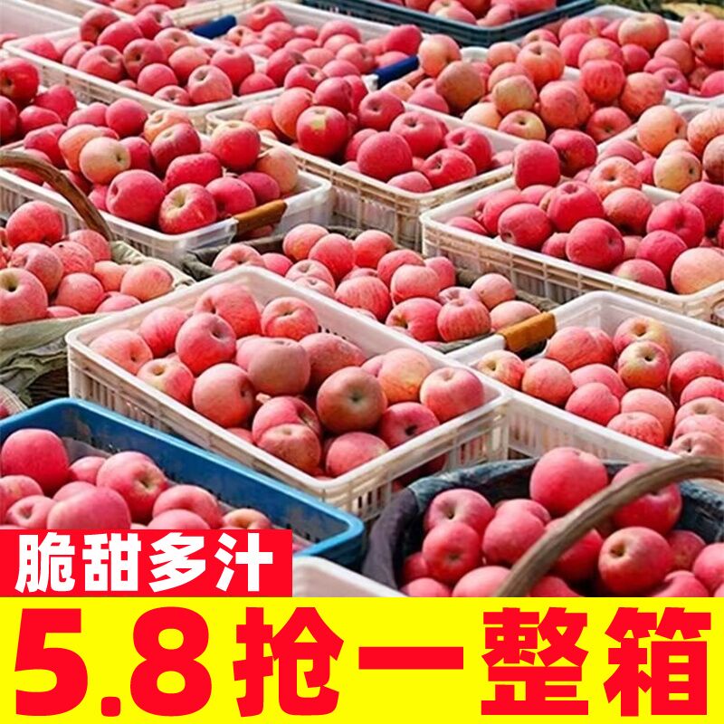 山东红富士苹果10斤新鲜水果当季栖霞萍果丑苹果整箱脆甜脆甜