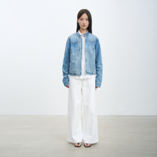 原创复古洗水牛仔撞色拉链外套夹克机车男女同款 LIFE ROLE