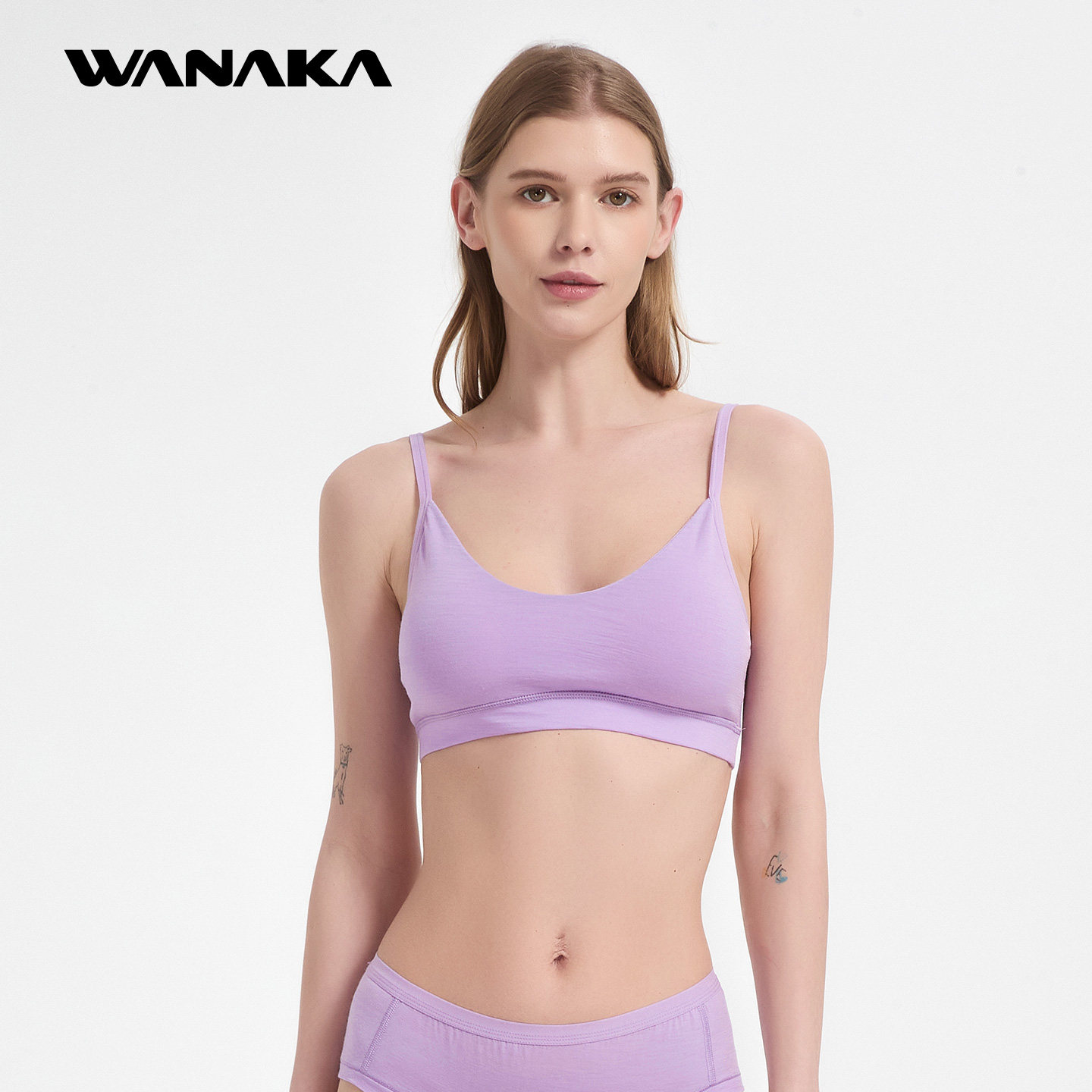 WANAKA美丽诺羊毛16.5&mu;m女款运动文胸罩亲肤透气美利奴速干内衣
