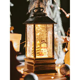 圣诞雪人风灯摆件覆古水晶球儿童房音乐盒女孩八音盒儿童生日礼物