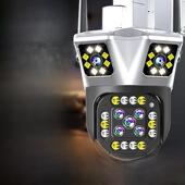 太阳能监控器摄像头360度无死角手机远程室外高清夜视4G无电无网