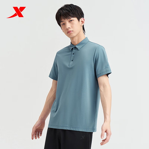 特步男夏季简约运动POLO衫