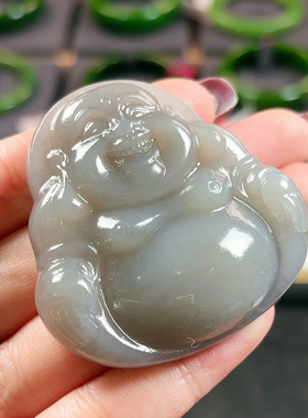 h266 烟紫手工雕佛公大号无瑕疵无包容