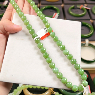 H16碧玉老料艳底艳绿起猫10mm无黑无纹无裂