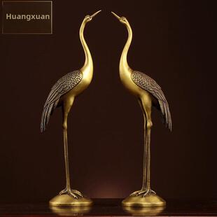 好运纯铜鹤摆件落地大龟鹤长寿龟客厅家装生日铜鹤