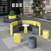 异形沙发组合异形转角沙发休息区沙发商场大厅等候区接待沙发