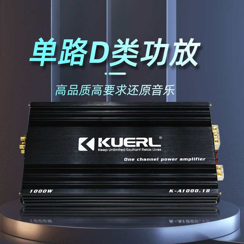 厂1000W车载音响改装D类大功率单路单声道数字汽车功放