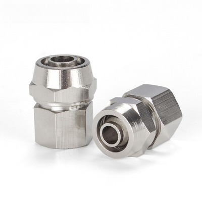 气动元件铜接头PF8-02内丝快拧