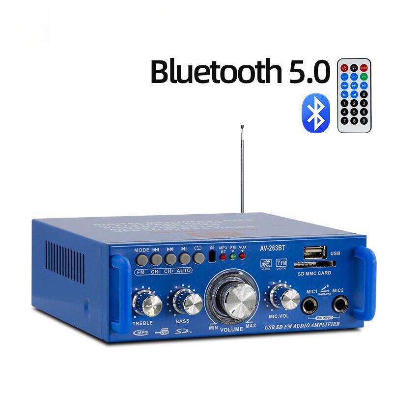 KTV用蓝牙功放机 SD USB插卡车载HIFI音箱大功率AV-263功放机