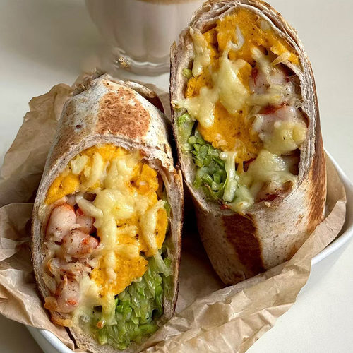 西葫芦虾仁卷饼馅饼早餐饼速食营养懒人早饭早餐半成品食品