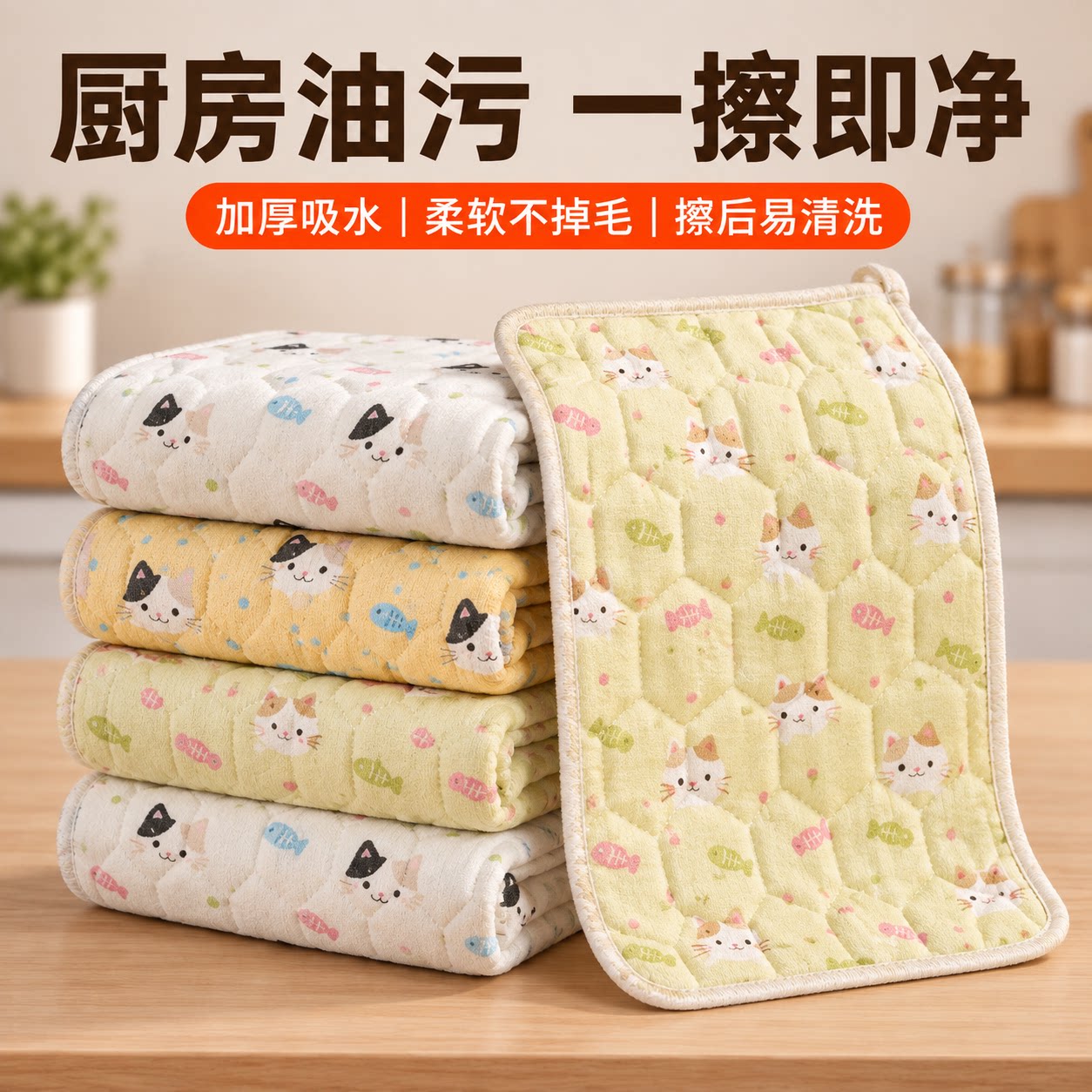 卡用百洁布去油抹布起泡易冲洗