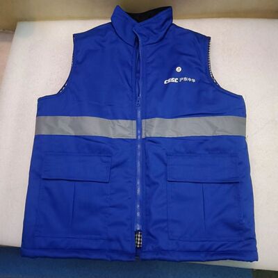 棉马甲江南造船沪东中华CSSC船厂马甲藏青色蓝色棉马夹反光上班服