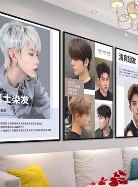 理发店发廊背景墙广告装饰画