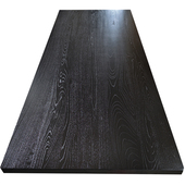 碳化木板桌板茶台黑色桌面板台面方木墩炭化实木板白蜡木大板定i.