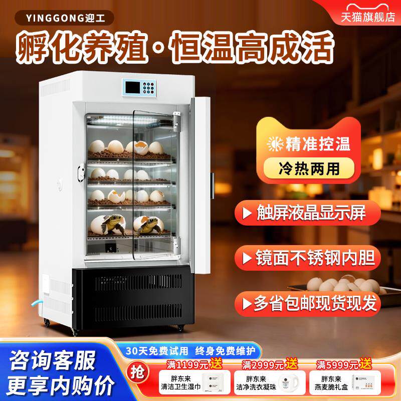 孵化箱乌龟蛋蜥蜴蛇守宫爬行动物恒温箱智能控温静音孵蛋器孵化柜