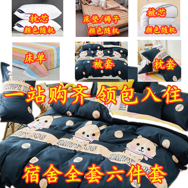 厂家直销全套棉被芯六件套夏被春秋被褥套装三件学生单人宿舍被子