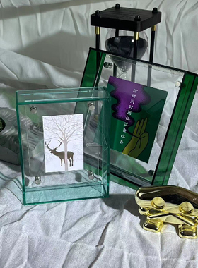 炫彩迷你亚克力小相框创意洗照片做成摆台拍立得打印装裱画框diy