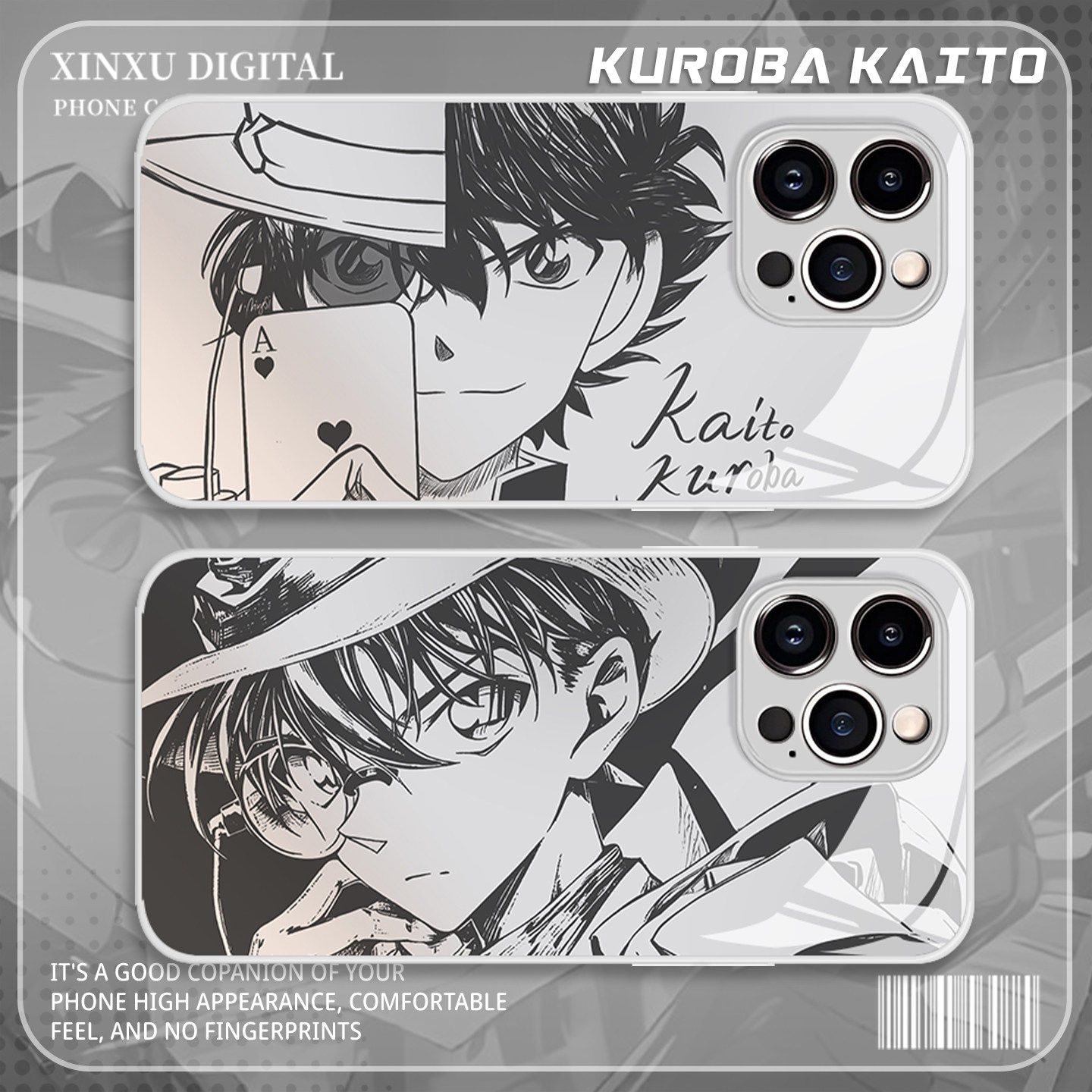 素描怪盗基德手机保护壳适用苹果17promax名侦探柯南16动漫iphone15男生14/13pro/12mini/11/x/8plus/xr/xs/7