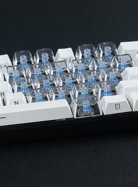 爱心型PC透光无刻键帽原厂高度 适配  wooting ATK MAD68磁轴键帽