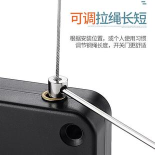 宿舍厕所门卫生间拉门自动关门神器装置免打孔闭门器拉绳简易家用
