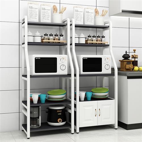 厨房置物架落地多层家用微波炉烤箱架储物锅碗架货物架调料收纳柜