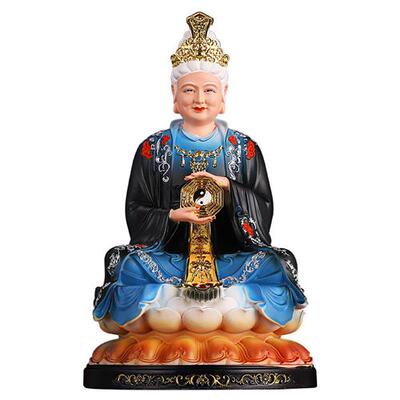 树脂无生老母神像彩绘无声老母家用无极骊山老母供奉人物圣母摆件