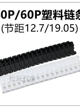 黑色RS40P龙骨尼龙链条 60P传动链 上下料机白色POM塑料传动拖链