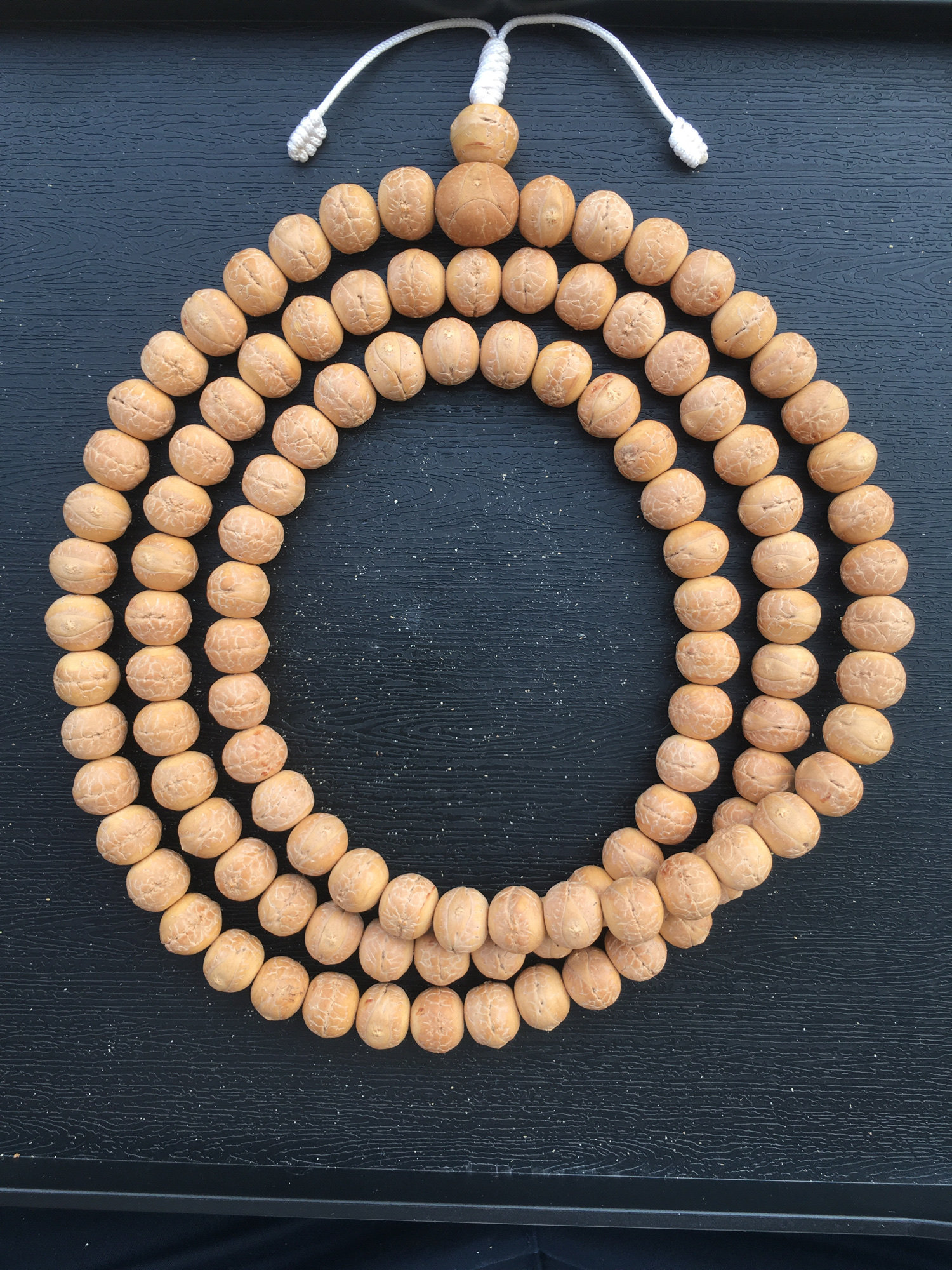 尼泊尔藏式108颗凤眼菩提子精工鼓珠大倒角手持念珠龙眼三通脖挂