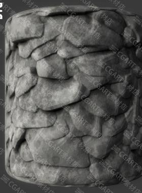 Substance Designer风格化悬崖岩石纹理材质球SD砌石墙面石头材质
