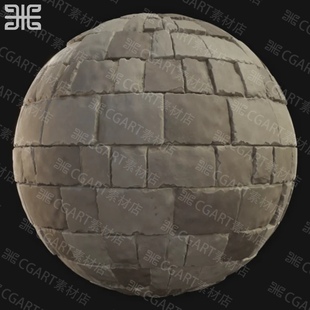 SP材质球 化长方形墙壁砖石砖墙砖纹理SD Substance Designer风格