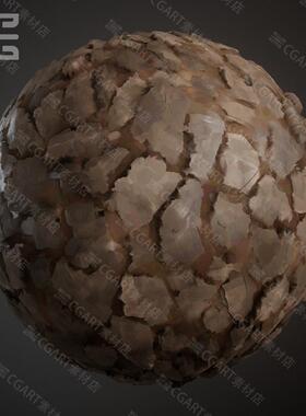 Substance Designer风格化手绘石块墙壁纹理材质球sd岩石墙面材质