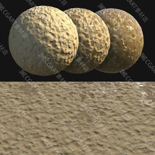 Substance Painter地面沙滩海洋沙滩沙子土地泥土纹理sp材质sbsar