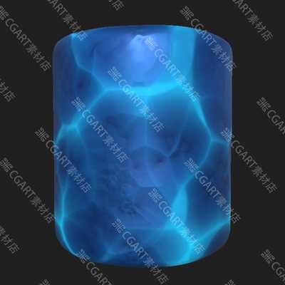 Substance Designer风格化蓝色水晶矿石材质球岩石宝石晶体材质