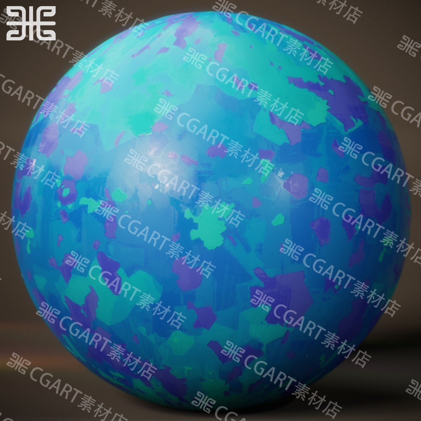 Substance Designer风格化彩色石膏墙面墙壁纹理sd材质球sp材质球