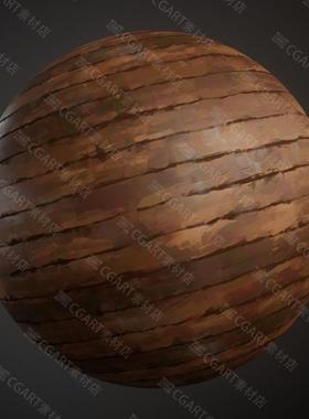 Substance Designer风格化手绘地板木板纹理材质球木头地板sd材质