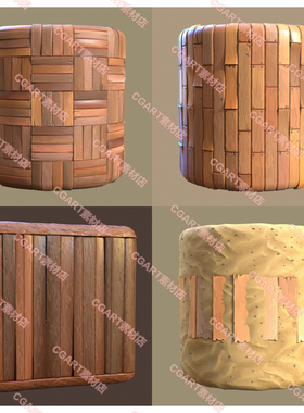Substance Designer风格化木材材质sp木条sd木头材sbs木板及教程