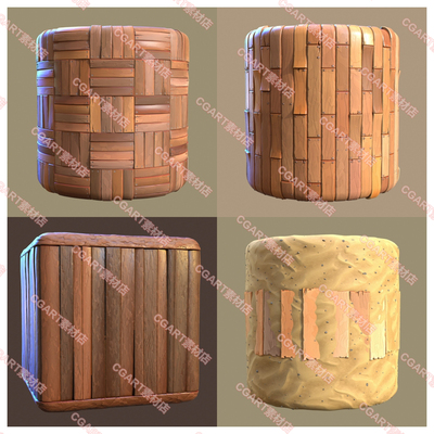 Substance Designer风格化木材材质sp木条sd木头材sbs木板及教程