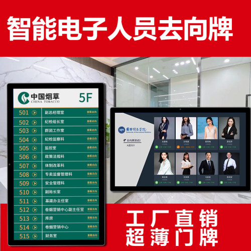 15.6寸电子智能门牌人员去向牌