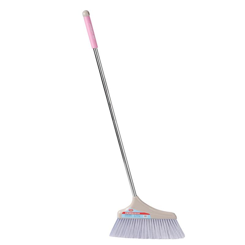 时尚扫把扫帚塑料丝扫把不锈钢杆软毛扫帚家务笤帚卫生间扫地