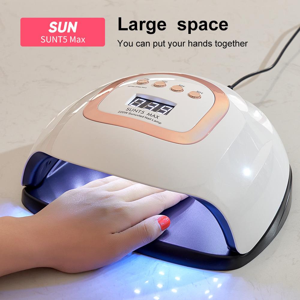 T5双手大空间美甲灯 大功率幻彩指甲光疗灯 智能感应定时指甲烤灯