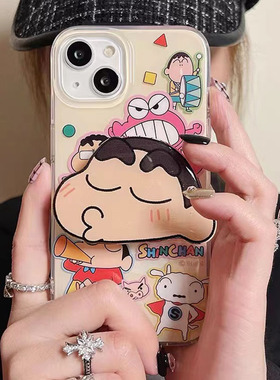 动漫小新支架适用于vivo iqoo13手机壳12pro/11s/10女neo7se竞速neo6全包z9xz8x防摔z7u3xiqoo neo10/8女魔方