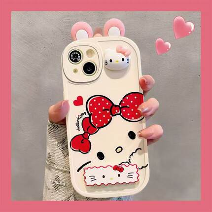 立体耳朵小猫适用于opporeno15pro手机壳reno14/13/12pro新款reno10/9/8/7pro+保护套reno6/5k4全包renoz胖妹