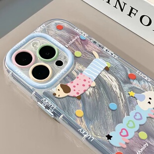 波点腊肠狗狗适用于荣耀500pro手机壳400/300PRO荣耀100/90/80GTx70i保护套Magic8/7/6play9T畅玩70plus6狐尾